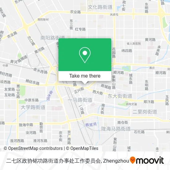 二七区政协铭功路街道办事处工作委员会 map