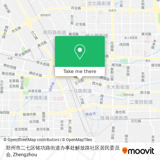 郑州市二七区铭功路街道办事处解放路社区居民委员会 map