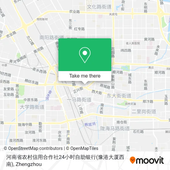 河南省农村信用合作社24小时自助银行(豫港大厦西南) map