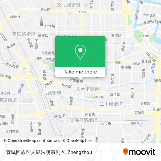 管城回族区人民法院审判区 map