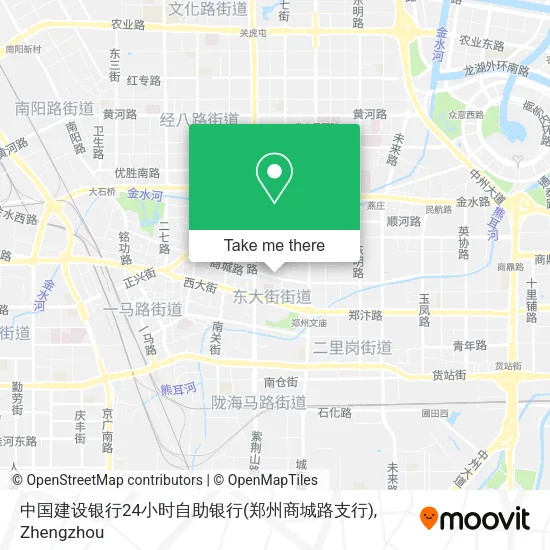 中国建设银行24小时自助银行(郑州商城路支行) map