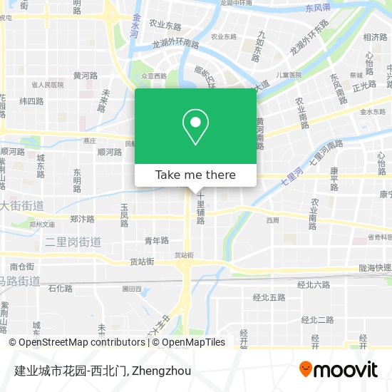 建业城市花园-西北门 map