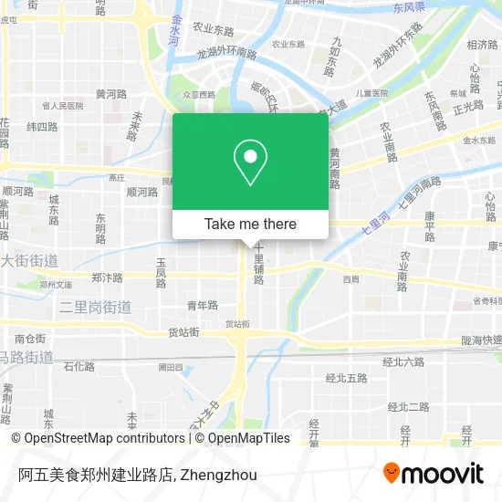 阿五美食郑州建业路店 map