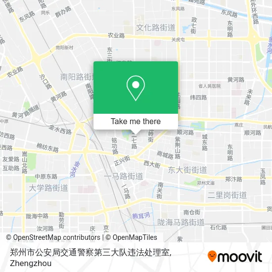 郑州市公安局交通警察第三大队违法处理室 map