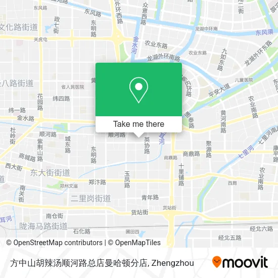 方中山胡辣汤顺河路总店曼哈顿分店 map