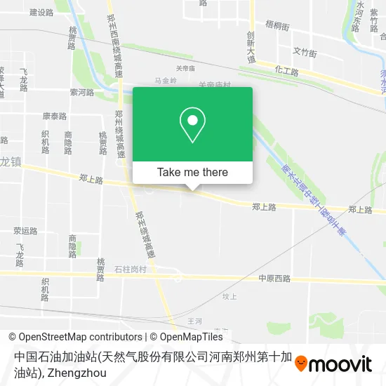 中国石油加油站(天然气股份有限公司河南郑州第十加油站) map