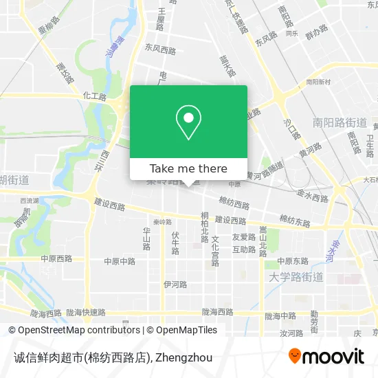 诚信鲜肉超市(棉纺西路店) map