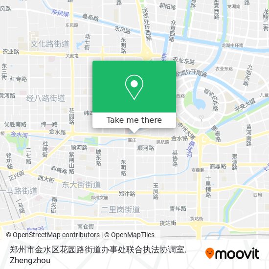 郑州市金水区花园路街道办事处联合执法协调室 map