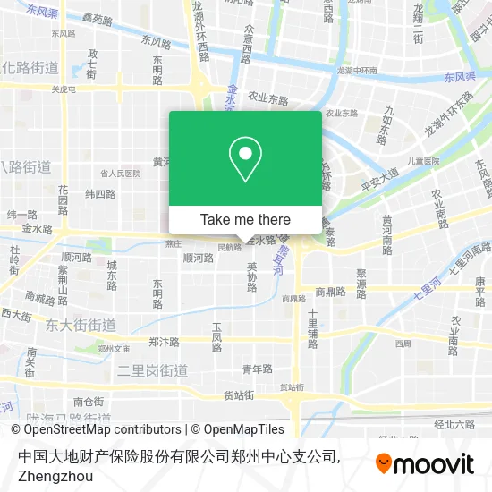 中国大地财产保险股份有限公司郑州中心支公司 map