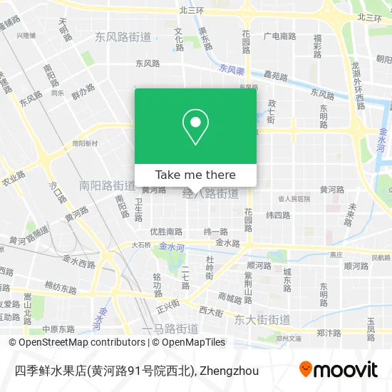 四季鲜水果店(黄河路91号院西北) map
