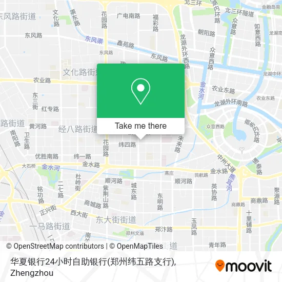 华夏银行24小时自助银行(郑州纬五路支行) map