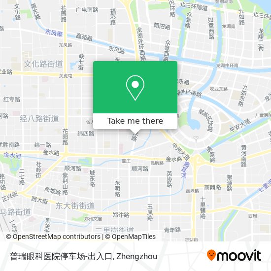 普瑞眼科医院停车场-出入口 map
