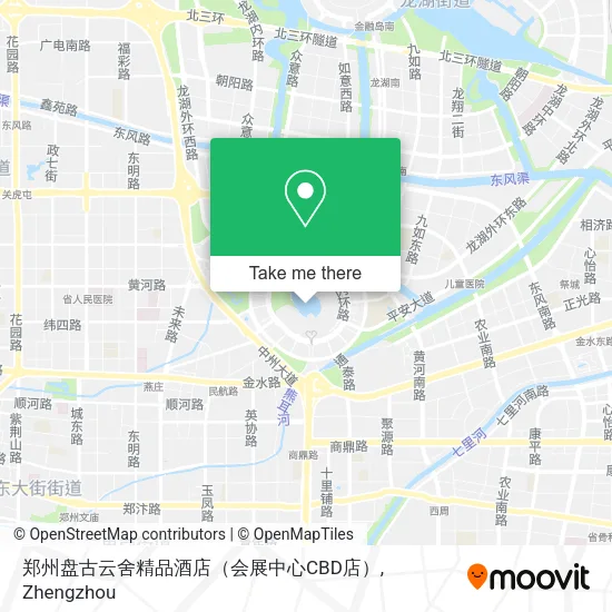 郑州盘古云舍精品酒店（会展中心CBD店） map