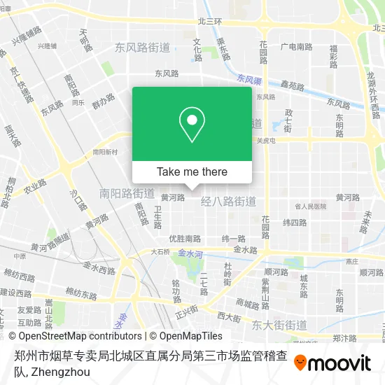 郑州市烟草专卖局北城区直属分局第三市场监管稽查队 map