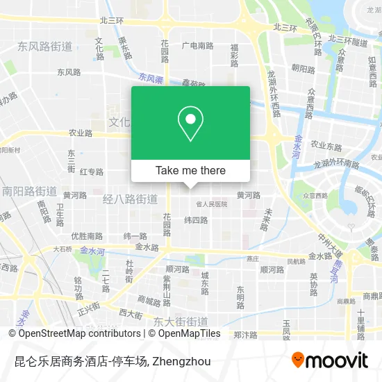 昆仑乐居商务酒店-停车场 map
