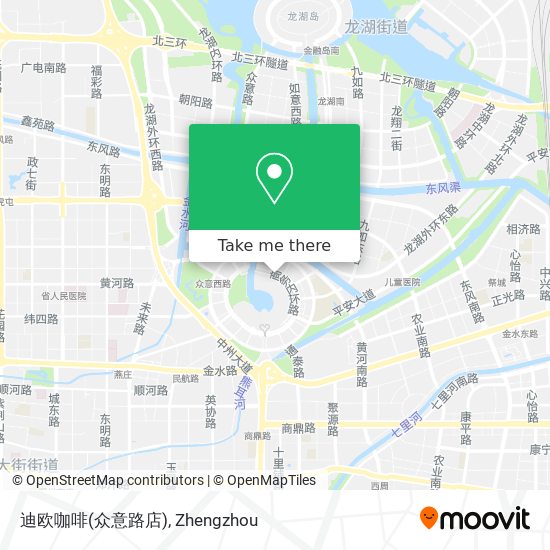 迪欧咖啡(众意路店) map