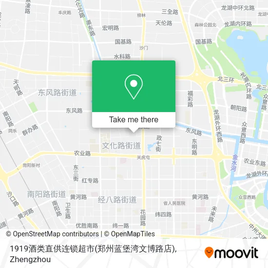 1919酒类直供连锁超市(郑州蓝堡湾文博路店) map