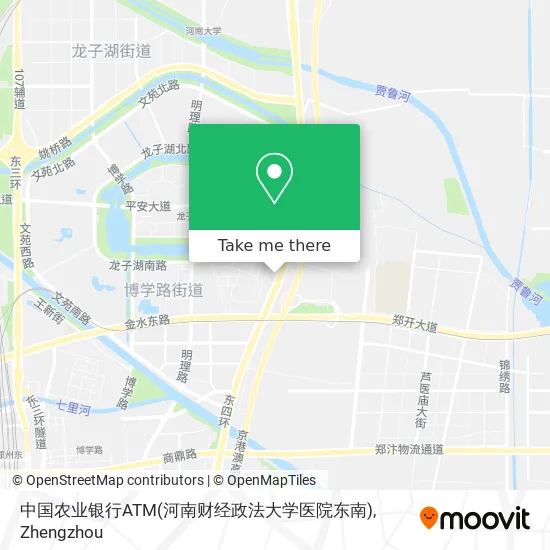 中国农业银行ATM(河南财经政法大学医院东南) map