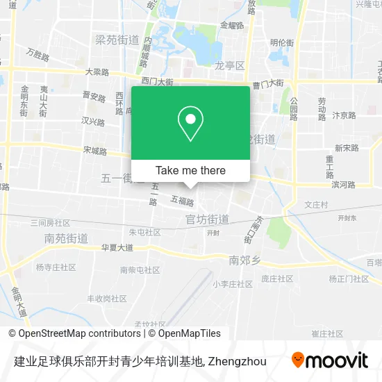 建业足球俱乐部开封青少年培训基地 map