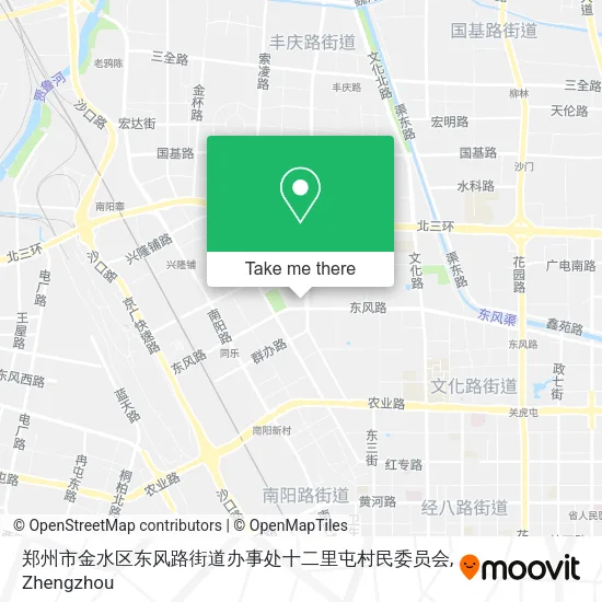 郑州市金水区东风路街道办事处十二里屯村民委员会 map