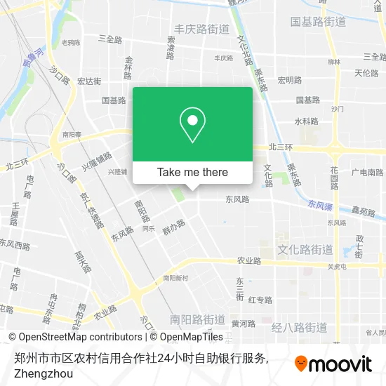 郑州市市区农村信用合作社24小时自助银行服务 map