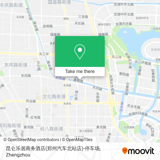 昆仑乐居商务酒店(郑州汽车北站店)-停车场 map