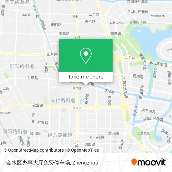 金水区办事大厅免费停车场 map