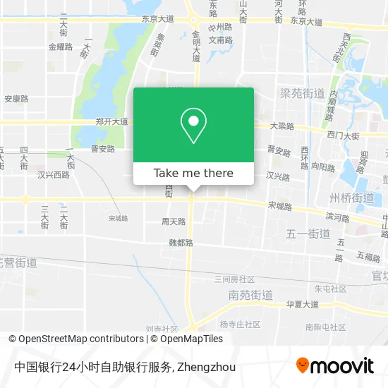中国银行24小时自助银行服务 map