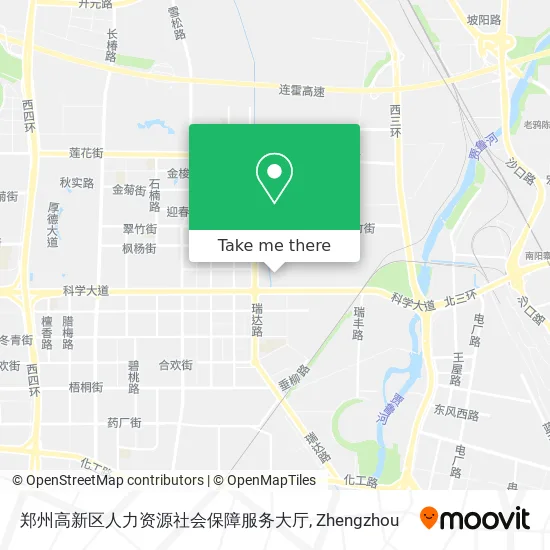 郑州高新区人力资源社会保障服务大厅 map