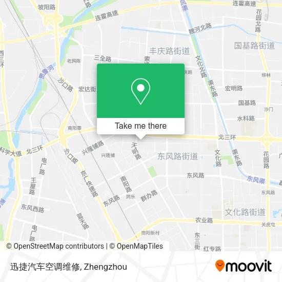 迅捷汽车空调维修 map
