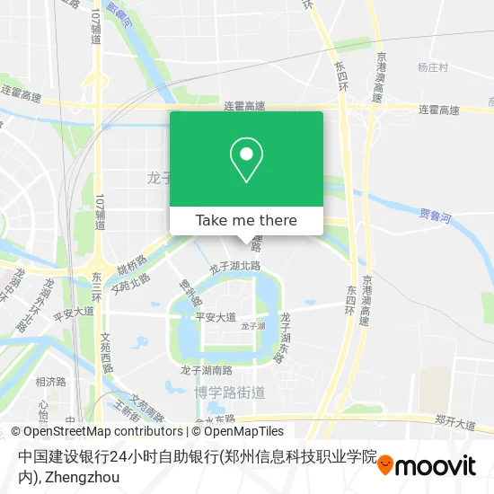 中国建设银行24小时自助银行(郑州信息科技职业学院内) map