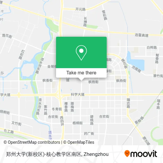 郑州大学(新校区)-核心教学区南区 map