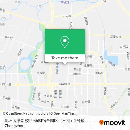 郑州大学新校区-菊园宿舍园区（三期）2号楼 map