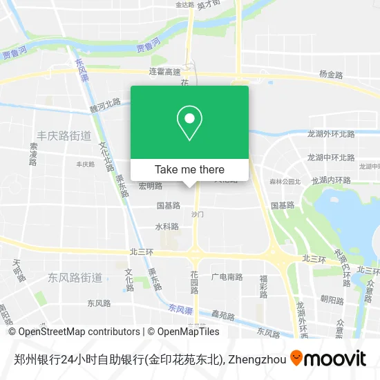 郑州银行24小时自助银行(金印花苑东北) map