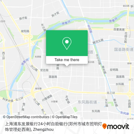 上海浦东发展银行24小时自助银行(郑州市城市照明灯饰管理处西南) map