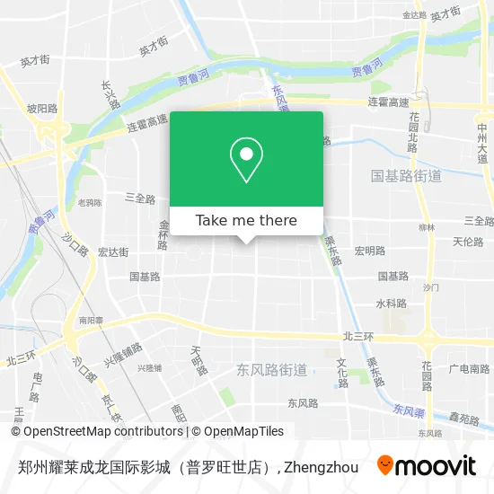 郑州耀莱成龙国际影城（普罗旺世店） map