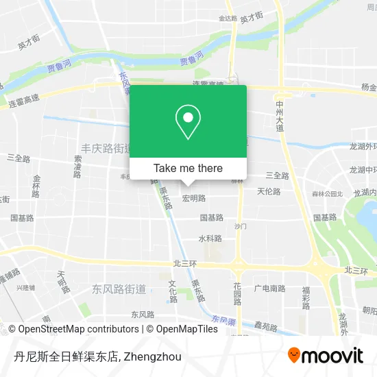 丹尼斯全日鲜渠东店 map