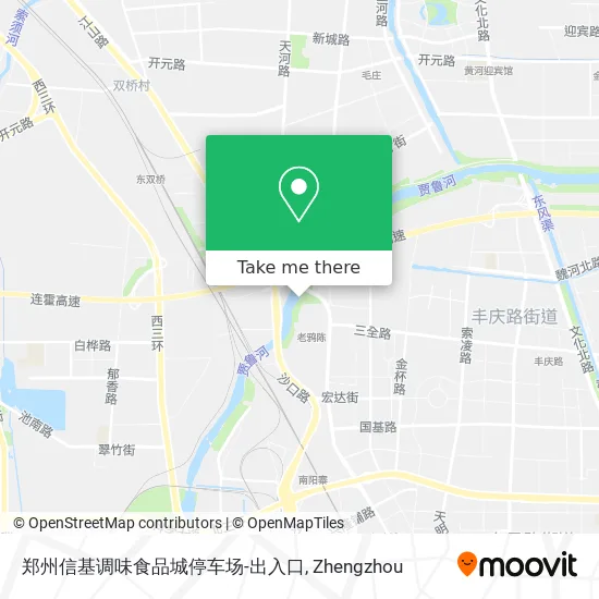 郑州信基调味食品城停车场-出入口 map