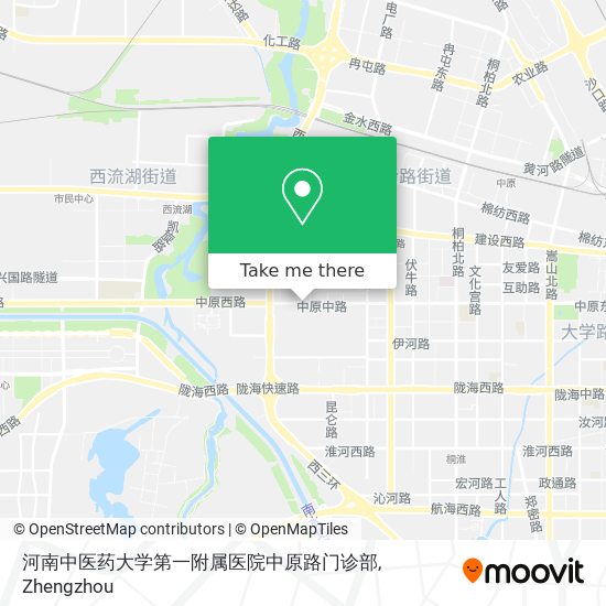 河南中医药大学第一附属医院中原路门诊部 map