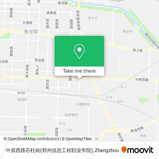 中原西路石柱岗(郑州信息工程职业学院) map
