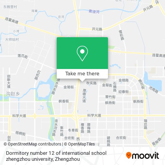 Dormitory number 12 of international school zhengzhou university map