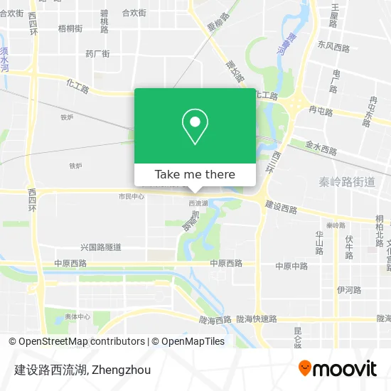 建设路西流湖 map