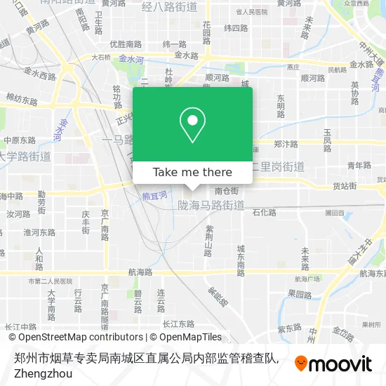 郑州市烟草专卖局南城区直属公局内部监管稽查队 map