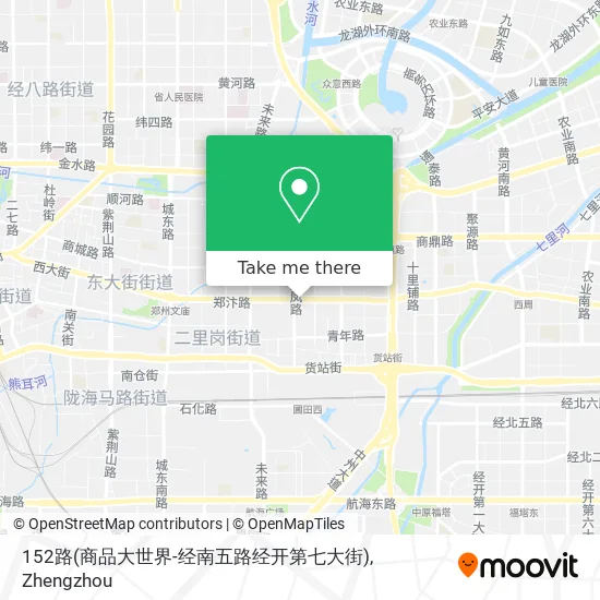 152路(商品大世界-经南五路经开第七大街) map