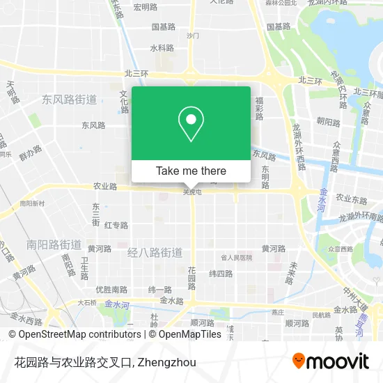 花园路与农业路交叉口 map