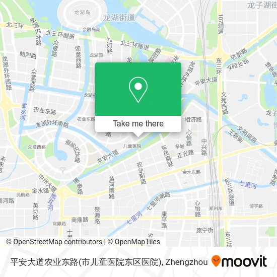 平安大道农业东路(市儿童医院东区医院) map
