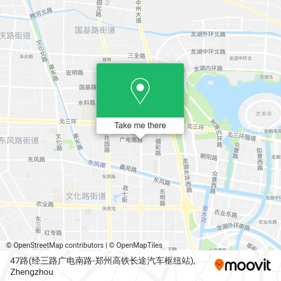 47路(经三路广电南路-郑州高铁长途汽车枢纽站) map