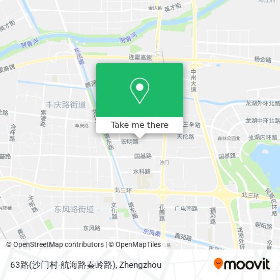 63路(沙门村-航海路秦岭路) map