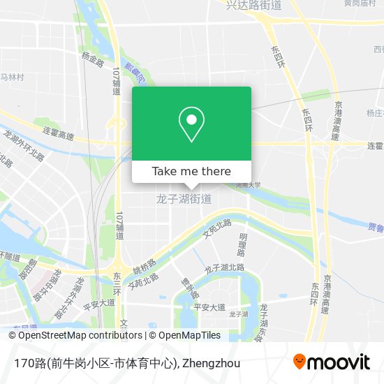 170路(前牛岗小区-市体育中心) map