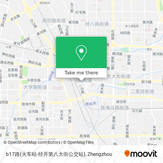 b17路(火车站-经开第八大街公交站) map